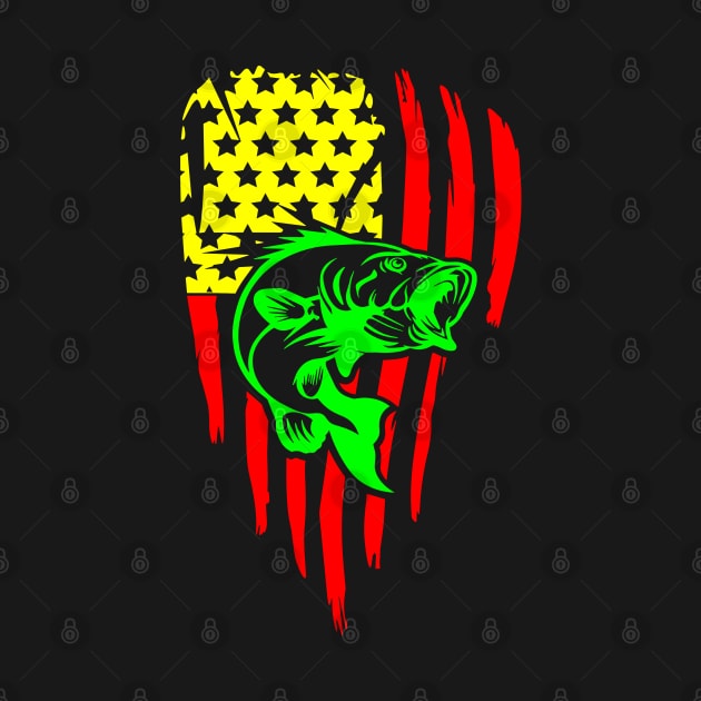 Bass American Flag Rasta by EnolaReven