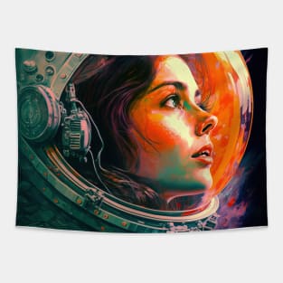 We Are Floating In Space - 04 - Sci-Fi Inspired Retro Artwork Tapestry