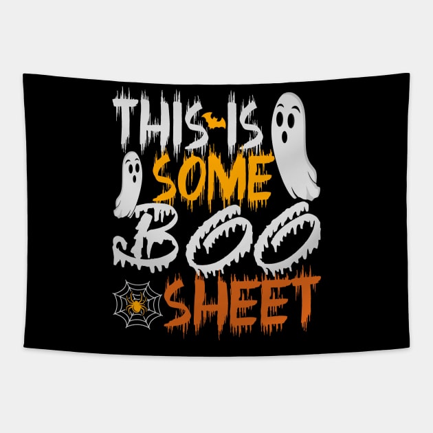 This is Some Boo Sheet funny halloween 2023 Tapestry by Winter Magical Forest