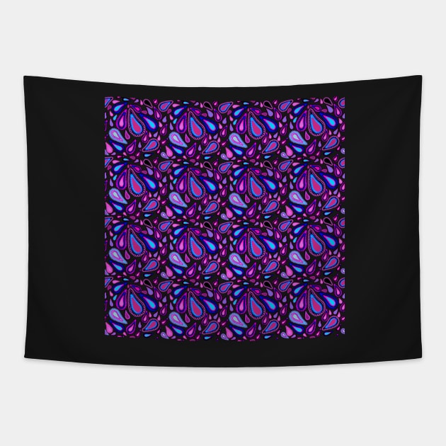 Retro paisley moody hues - a fun design with funky vibes - get your paisley on! Tapestry by innerspectrum