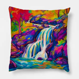 Flowing Harmony: Finding Balance in the Movement of Waterfall Art Pillow