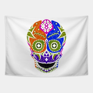 monster wrestling skull ecopop Tapestry