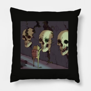 3 skulls Pillow