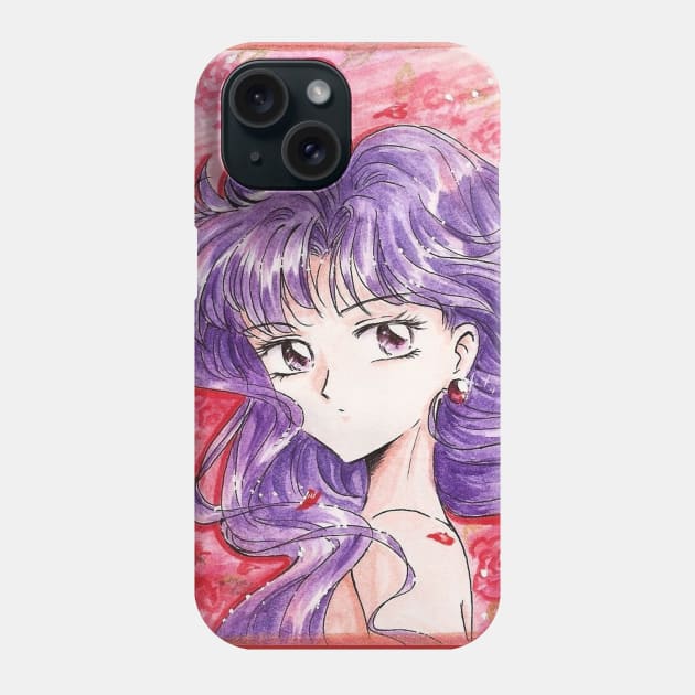 Rei Hino in Roses Phone Case by eosofdawn