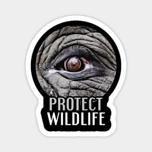 protect wildlife - elephant eye Magnet