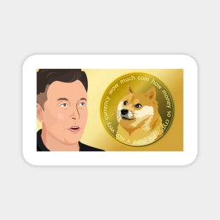 Doge and Elon cryptocurrency Magnet