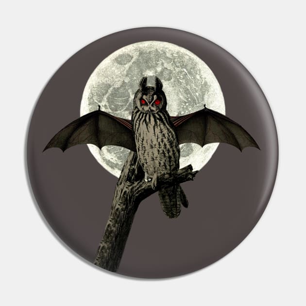 Mothman Creepture Pin by Black Rabbit Curiosities 