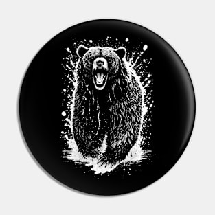 Powerful Roar Bear Pin