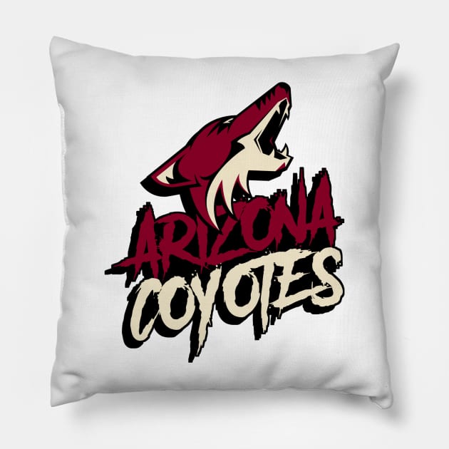 Coyote hockey Pillow by Lyandarcs