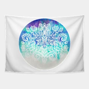 Indigo & Aqua Abstract Tapestry