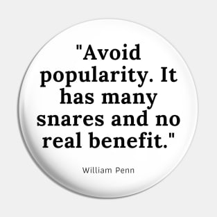 William Penn Quote Pin