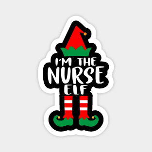 I'm The Nurse Elf Family Matching Group Christmas Costume Outfit Pajama Funny Gift Magnet