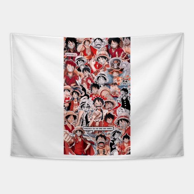 Luffy All Moods Tapestry by KDungUniversal
