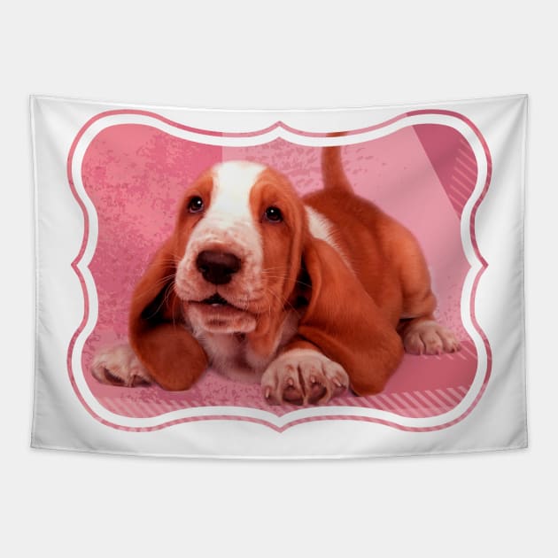 Basset Hound Puppy Tapestry by Nartissima