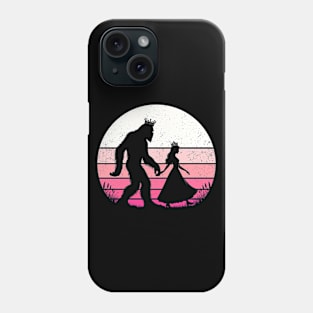 Bigfoot Walking with Princess Pink Sunset Magical  Phone Case