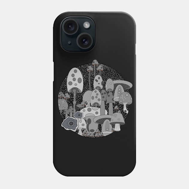 Mushrooms Phone Case by Zenferren