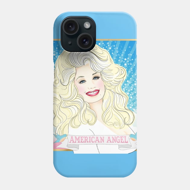 Dolly Parton American Angel Phone Case by LittleBunnySunshine