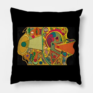 Psychedelic Skull Pillow