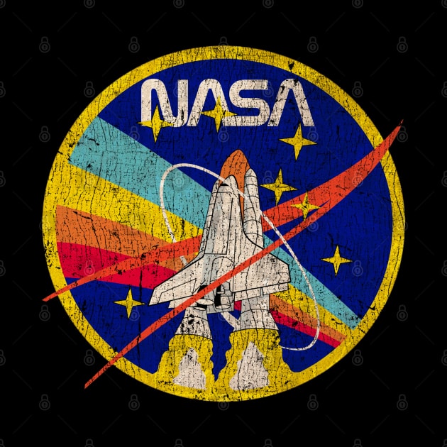 Vintage USA Space Agency by Anksha Black Anime