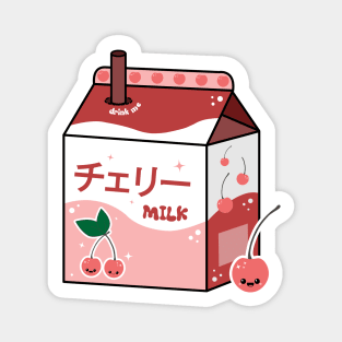 Kawaii Cherry Milk Magnet