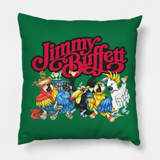 Jimmy Buffett Cartoon Retro Pillow