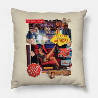 Heaven or Las Vegas Collage Artwork Pillow