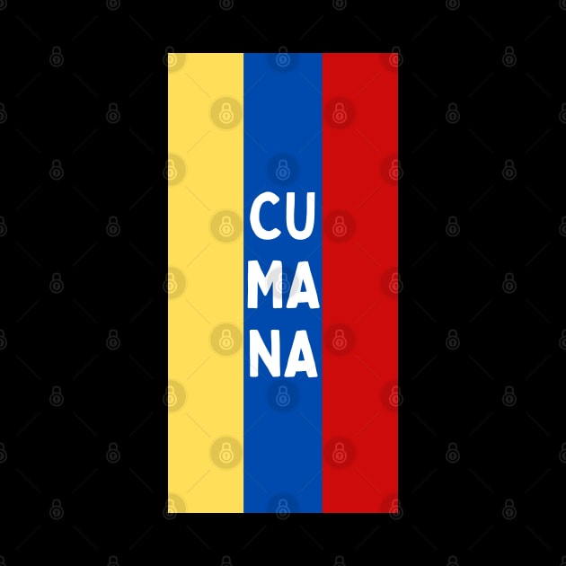 Cumana City in Venezuelan Flag Colors Vertical by aybe7elf