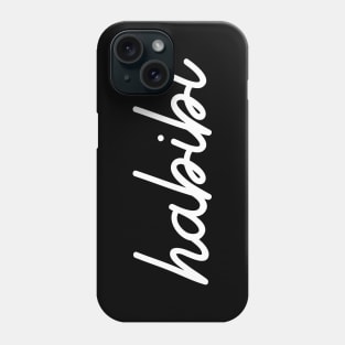 habibi - white Phone Case