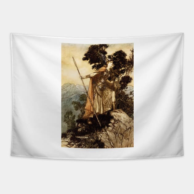 Brunnhilde, Arthur Rackham Tapestry by immortalpeaches