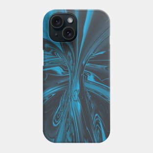 Space Marble Teal Acrylic Fluid Pour Phone Case