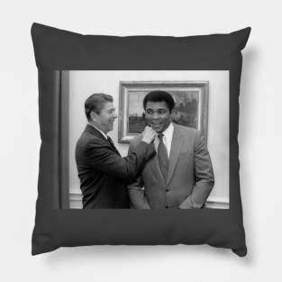 Muhammad Ali and Ronald Reagan Pillow