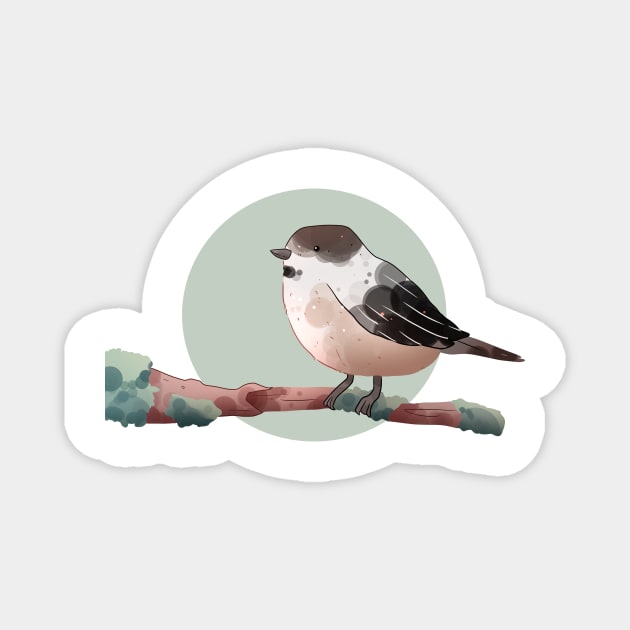 Willow Tit Magnet by scribblekisses