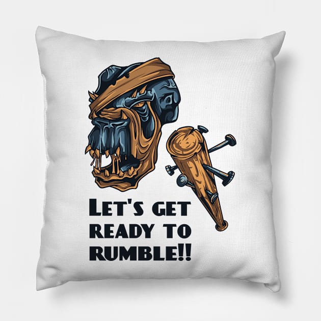 Let's Get Ready to Rumble Pillow by Marks Marketplace