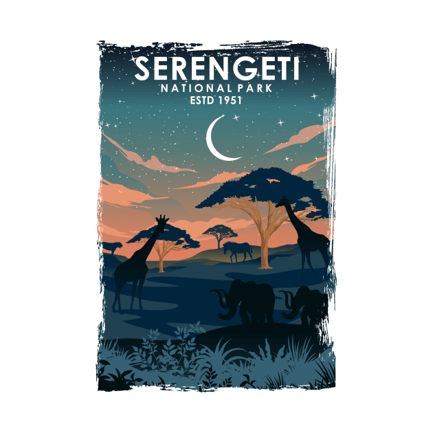 Serengeti Africa National Park Poster by jornvanhezik