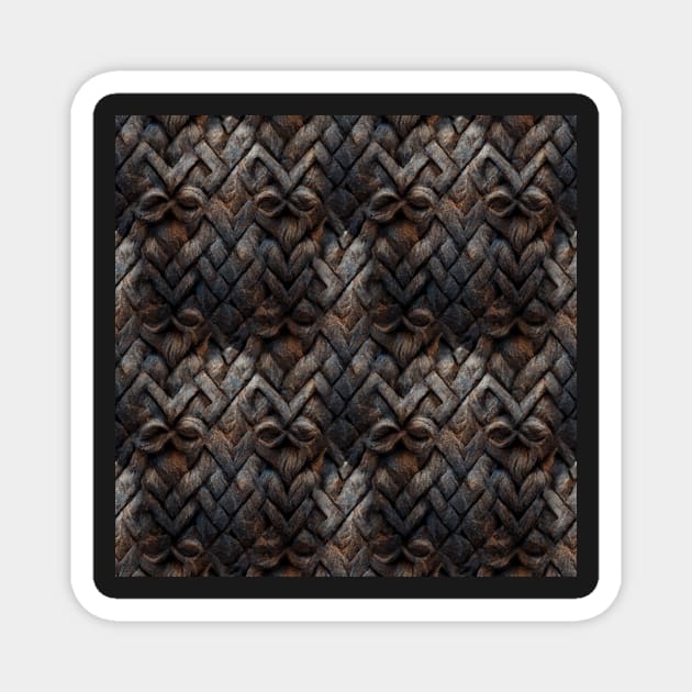 Dark Nordic pattern, model 8 Magnet by Endless-Designs