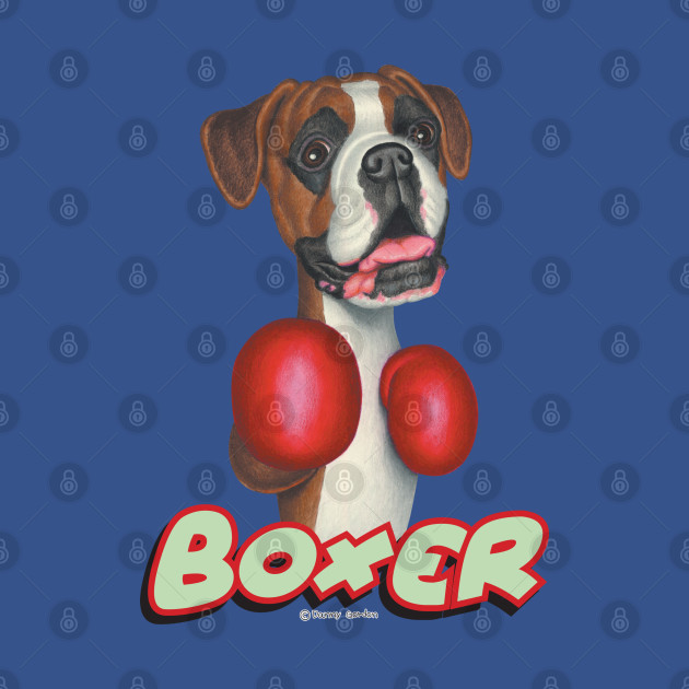 Discover Boxer Dog wearing Boxing Gloves - Boxer Dog - T-Shirt