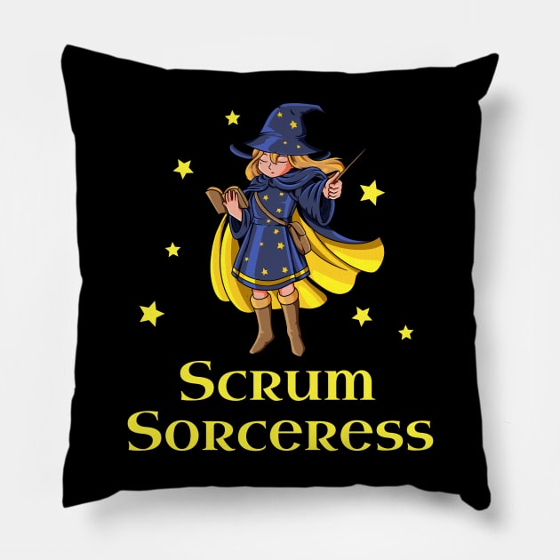 Scrum Sorceress - Scrum Master Pillow by Modern Medieval Design