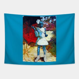 Red Umbrella Tapestry