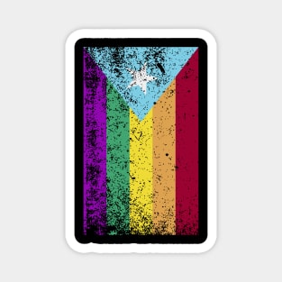 Puerto Rican LGBT Gay Pride Puerto Rico Rainbow Flag Magnet