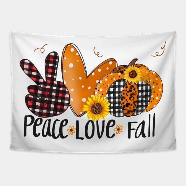 Peace Love Fall Tapestry by Rise And Design