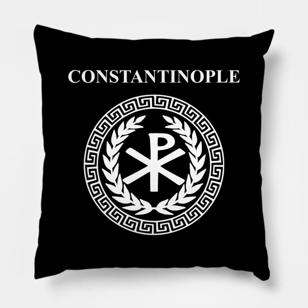 Constantinople Byzantine Empire Logo Pillow by AgemaApparel