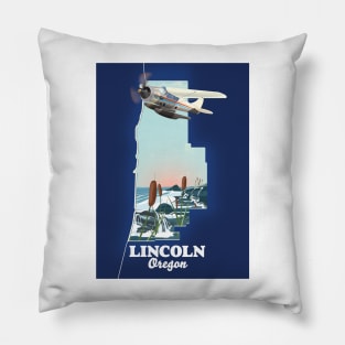 Lincoln Oregon Travel map Pillow