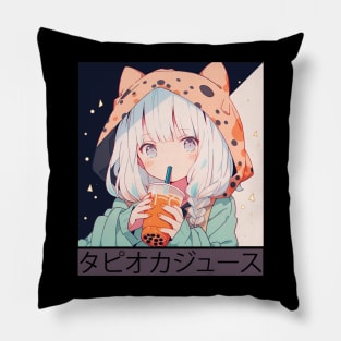 Anime Boba Tea Kawaii Pillow