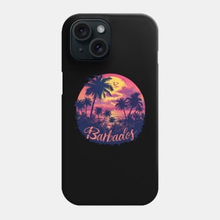 Barbados Sunset (with Orange Lettering) Phone Case