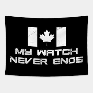 My Watch Never Ends Tapestry