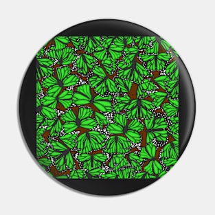 Green Butterflies Pin