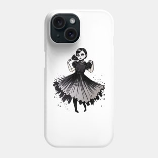 Wednesday dance illustration Phone Case