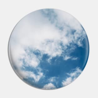 Blue Sky with White Clouds Pin