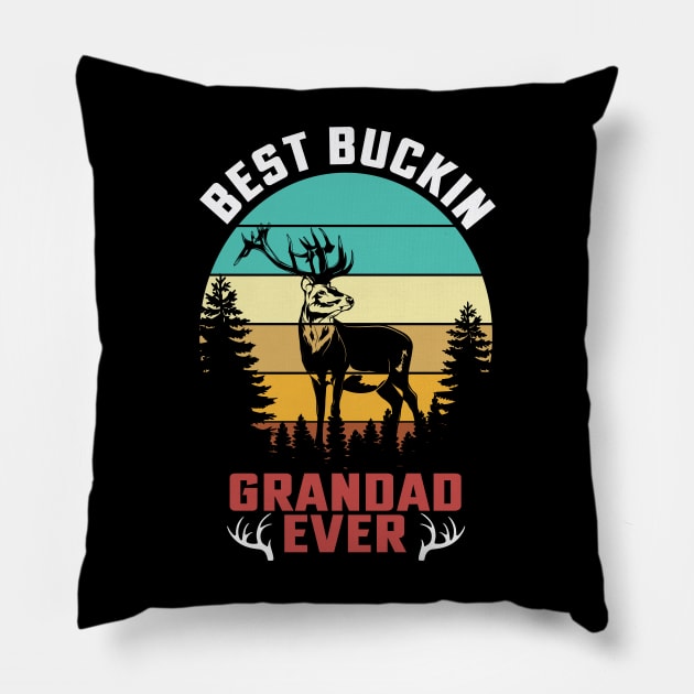 Best buckin Grandad ever Pillow by banayan