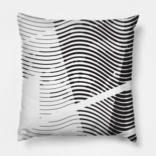 Abstract Wave Portrait Pillow